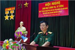 Lữ đoàn Phòng không 210 tổ chức sinh hoạt chính trị tư tưởng.